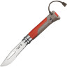 Набор-дисплей OPINEL, 14 ножей №8 OUTDOOR EARTH из нержав стали, 7 красных + 7 зеленых 001840