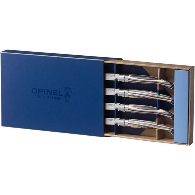 Набор ножей OPINEL TABLE CHIC №10 - 4шт рукоять - береза