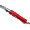 Нож-брелок OPINEL №4, нержавеющая сталь, красный, 002055