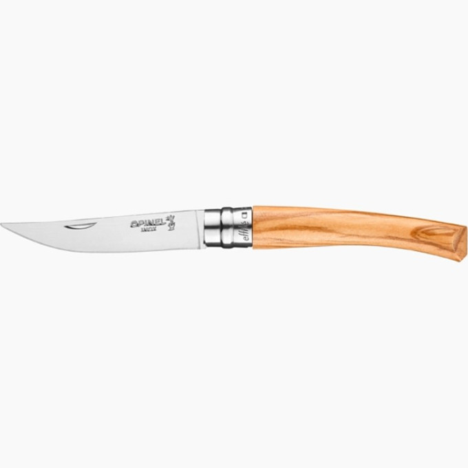 Нож филейный OPINEL №8, нержавеющая сталь, рукоять оливковое дерево