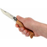 Нож OPINEL №10, нержавеющая сталь, рукоять из бука, со штопором 001410