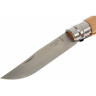 Нож OPINEL №10, нержавеющая сталь, рукоять из бука, со штопором 001410