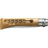 Нож OPINEL №10, нержавеющая сталь, рукоять из бука, со штопором 001410