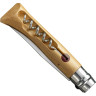 Нож OPINEL №10, нержавеющая сталь, рукоять из бука, со штопором 001410