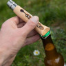 Нож OPINEL №10, нержавеющая сталь, рукоять из бука, со штопором