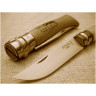 Нож OPINEL №10, углеродистая сталь, рукоять из дерева бука 113100