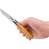 Нож OPINEL №6, нержавеющая сталь, рукоять из оливкового дерева в картонной коробке 002023