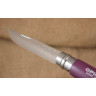 Нож Opinel №7, нержавеющая сталь, фиолетовая рукоятка
