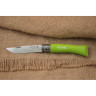 Нож OPINEL №7, нержавеющая сталь, зеленый 001425