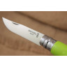 Нож OPINEL №7, нержавеющая сталь, зеленый 001425