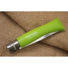 Нож OPINEL №7, нержавеющая сталь, зеленый 001425