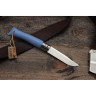 Нож OPINEL №7 TREKKING, нержавеющая сталь, кожаный темляк, синий 001441