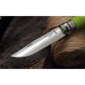 Нож OPINEL №7 TREKKING, нержавеющая сталь, кожаный темляк, светло-зеленый 001442
