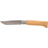Нож OPINEL №8, нержавеющая сталь, дубовая рукоять в картонной коробке 002021