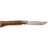 Нож OPINEL №8, нержавеющая сталь, ореховая рукоять в картонной коробке 002022