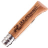 Нож OPINEL №8, нержавеющая сталь, рукоять дуб, гравировка олень, 002332