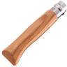 Нож OPINEL №8, нержавеющая сталь, рукоять дуб, гравировка олень, 002332