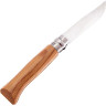 Нож OPINEL №8, нержавеющая сталь, рукоять дуб, гравировка олень, 002332