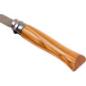 Нож OPINEL №8, нержавеющая сталь, рукоять из оливкового дерева в картонной коробке 002020