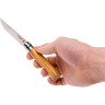 Нож OPINEL №8, нержавеющая сталь, рукоять из оливкового дерева в картонной коробке 002020