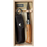 Нож OPINEL №8, нержавеющая сталь, рукоять оливковое дерево, деревянный футляр, чехол 001004