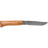 Нож OPINEL №8, нержавеющая сталь, рукоять оливковое дерево, деревянный футляр, чехол 001004