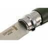 Нож Opinel №8 Trekking, нержавеющая сталь, кожаный темляк, хаки