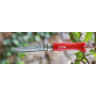 Нож OPINEL №8 TREKKING, нержавеющая сталь, кожаный темляк, красный 001705