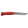 Нож OPINEL №8 TREKKING, нержавеющая сталь, красный, с чехлом 001890