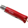 Нож OPINEL №8 TREKKING, нержавеющая сталь, красный, с чехлом 001890