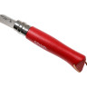 Нож OPINEL №8 TREKKING, нержавеющая сталь, красный, с чехлом 001890