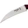 Нож для чистки овощей OPINEL №114, деревянная рукоять, нержавеющая сталь, сливовый, блистер, 001924