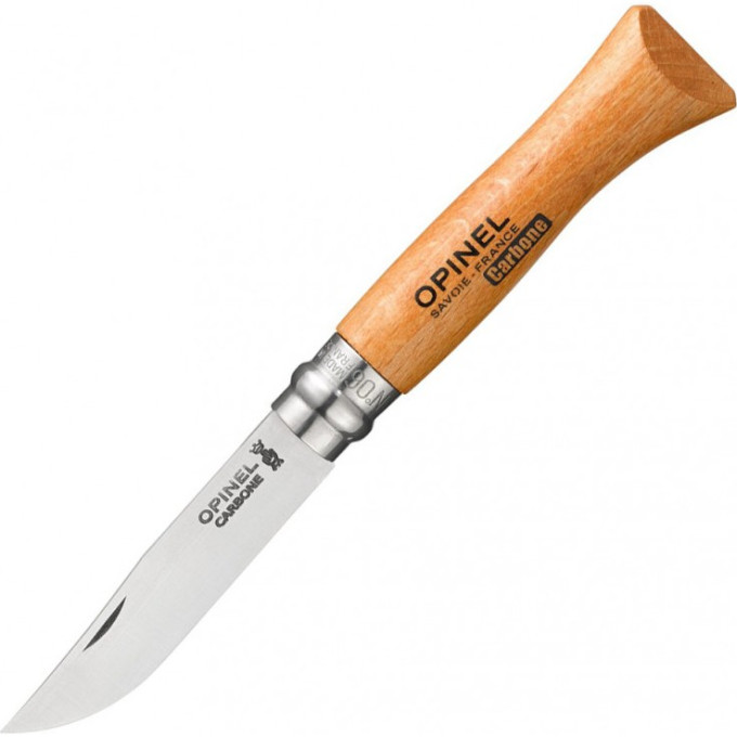Нож OPINEL №6, углеродистая сталь, рукоять из дерева бука, блистер 000415