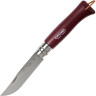 Нож OPINEL №8 TREKKING, нержавеющая сталь, бордовый 002213