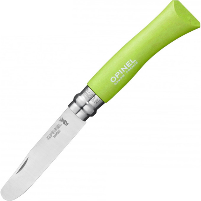 Нож OPINEL №7 MY FIRST OPINEL, зеленый, блистер 001971
