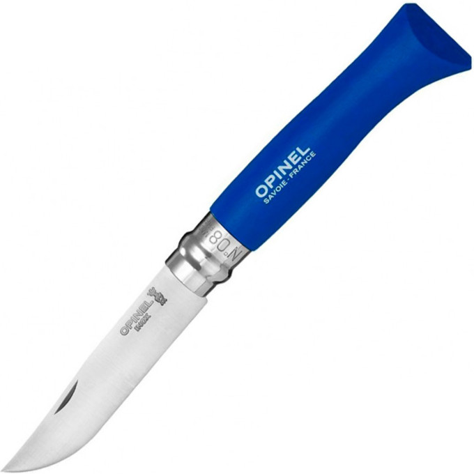 Нож OPINEL №8 TREKKING, нержавеющая сталь, синий, блистер 001979