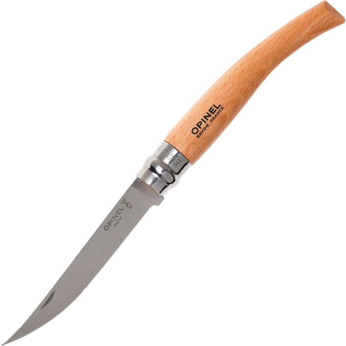 Нож филейный OPINEL №10, нержавеющая сталь, рукоять из дерева бука 000517