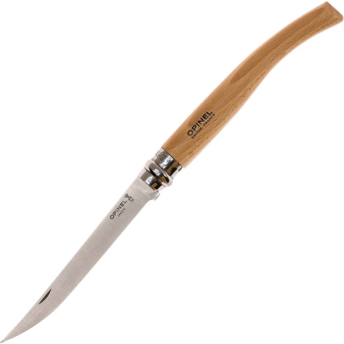 Нож филейный OPINEL №12, нержавеющая сталь, рукоять из дерева бука 000518