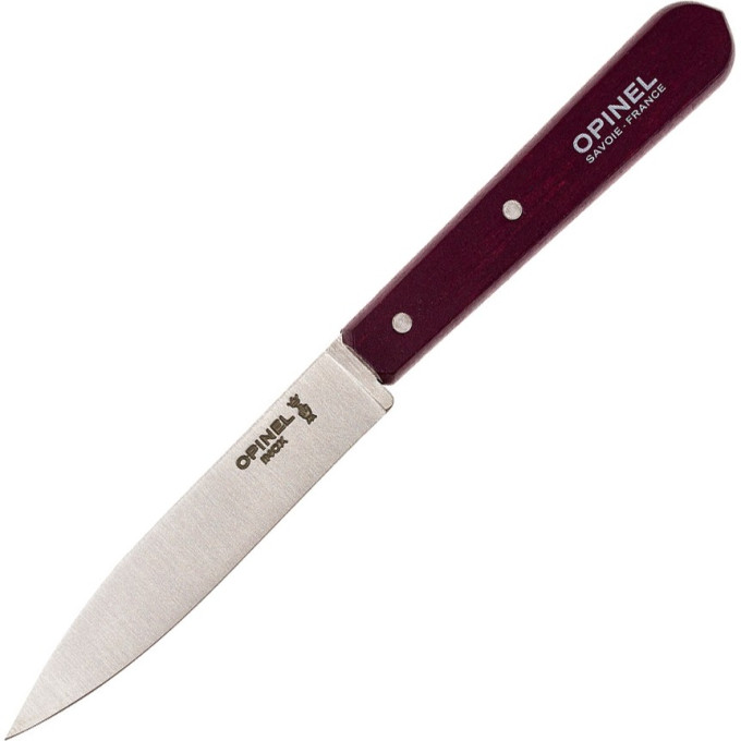 Нож столовый OPINEL №112, деревянная рукоять, блистер, нержавеющая сталь, сливовый 001914