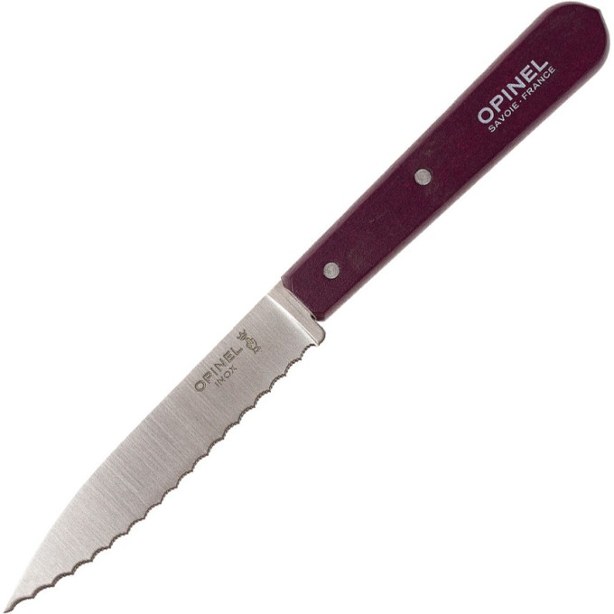Нож столовый OPINEL №113, деревянная рукоять, блистер, нержавеющая сталь, сливовый 001919