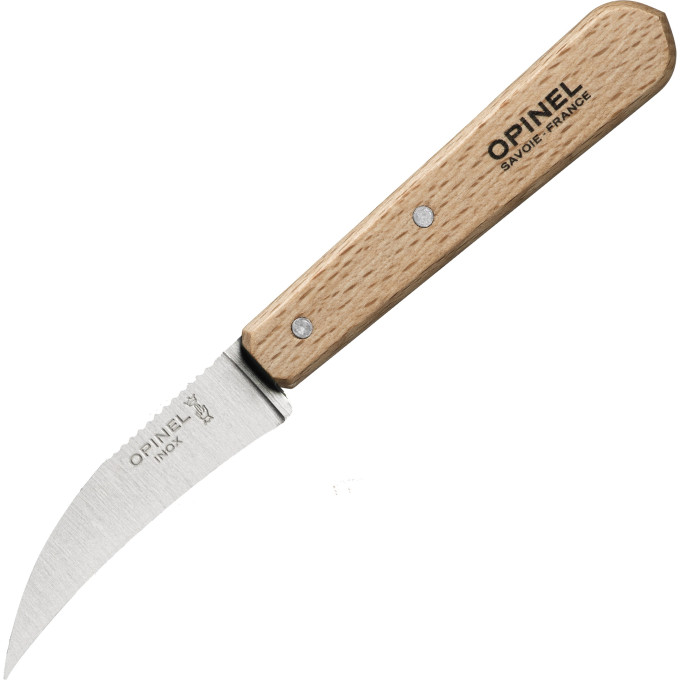 Нож для чистки овощей OPINEL №114, деревянная рукоять, нержавеющая сталь, блистер, 001923