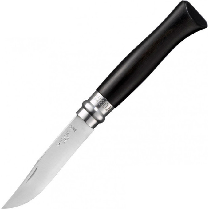 Нож OPINEL №8, нержавеющая сталь, рукоять эбеновое дерево, подарочная упаковка 001352