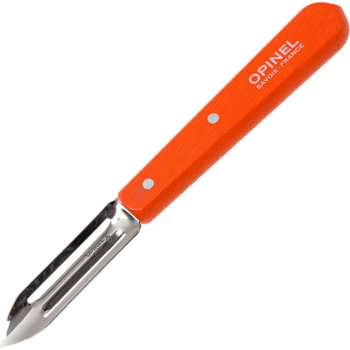 Нож для чистки овощей OPINEL №115, деревянная рукоять, нержавеющая сталь, красный, блистер, 001931