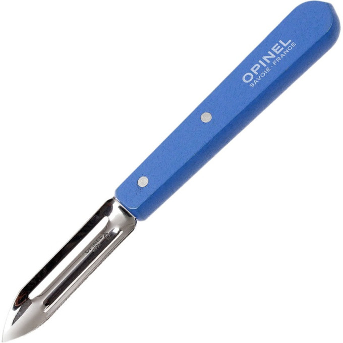 Нож для чистки овощей OPINEL №115, деревянная рукоять, нержавеющая сталь, синий, блистер, 001932