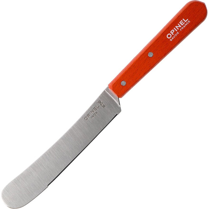 Нож столовый OPINEL, деревянная рукоять, нержавеющая сталь, красный, 002176