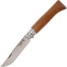 Нож OPINEL №6, нержавеющая сталь, ореховая рукоять в картонной коробке 002025