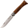 Нож OPINEL №8, нержавеющая сталь, ореховая рукоять в картонной коробке 002022