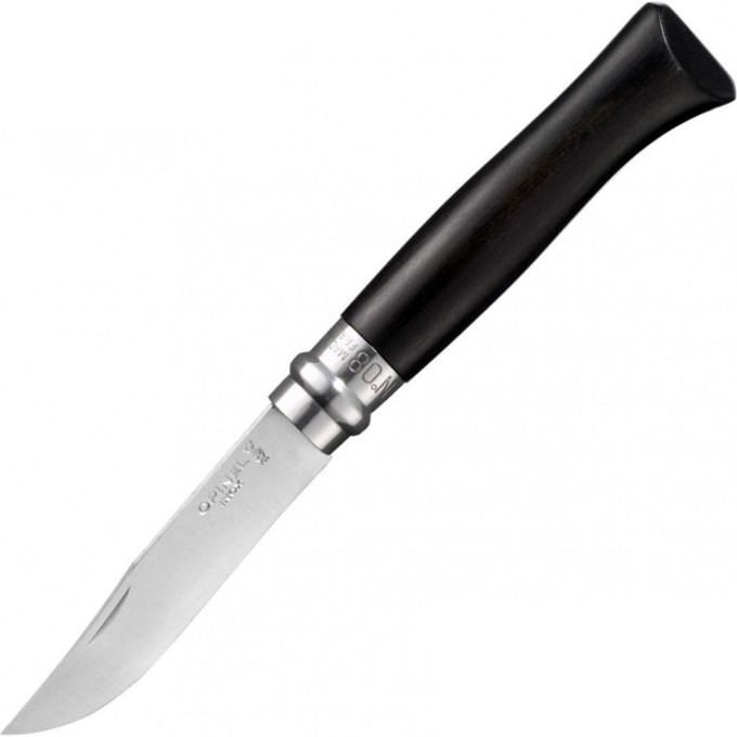 Нож OPINEL №8, нержавеющая сталь, рукоять из эбенового дерева 002015