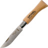 Нож OPINEL №4, нержавеющая сталь, рукоять из бука 121040