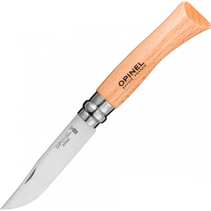 Нож OPINEL №7, нержавеющая сталь, рукоять из бука 000693